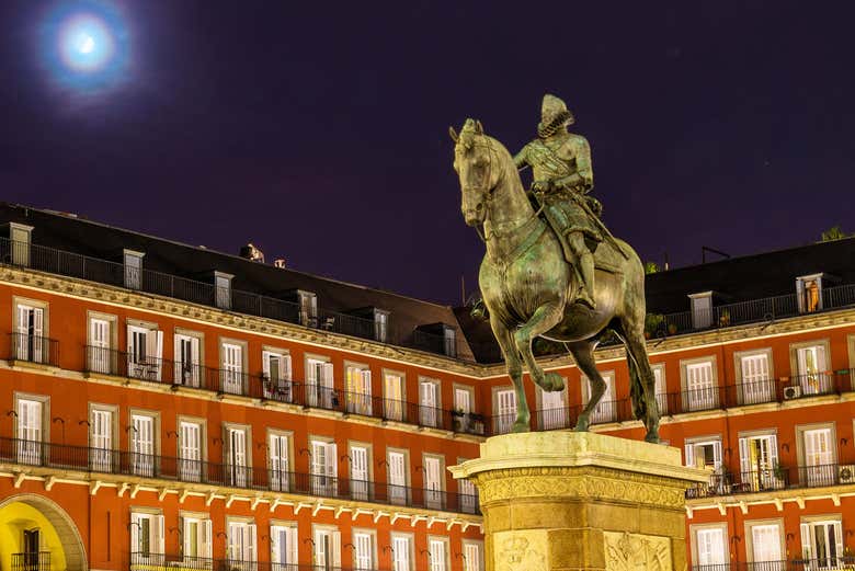 Statua di Filippo III, in Plaza Mayor a Madrid